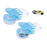 Portable Pill Taker Remover 2pcs No Contact Pill Taker Tablets Pills Blister Pack Opener Assistance Tool Easy to Take Medicine Out Tool Pill Crusher Portable Pill Box