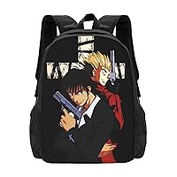 Anime Trigun Backpack Unisex Large Capacity Knapsack Casual Travel Daypack Adjustable Bags