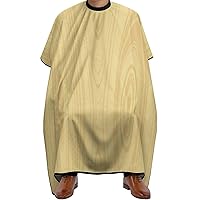 Wooden Texture Professional Hair Cutting Cape Apron Salon Haircut Barber Hairdressing with Snap Closure