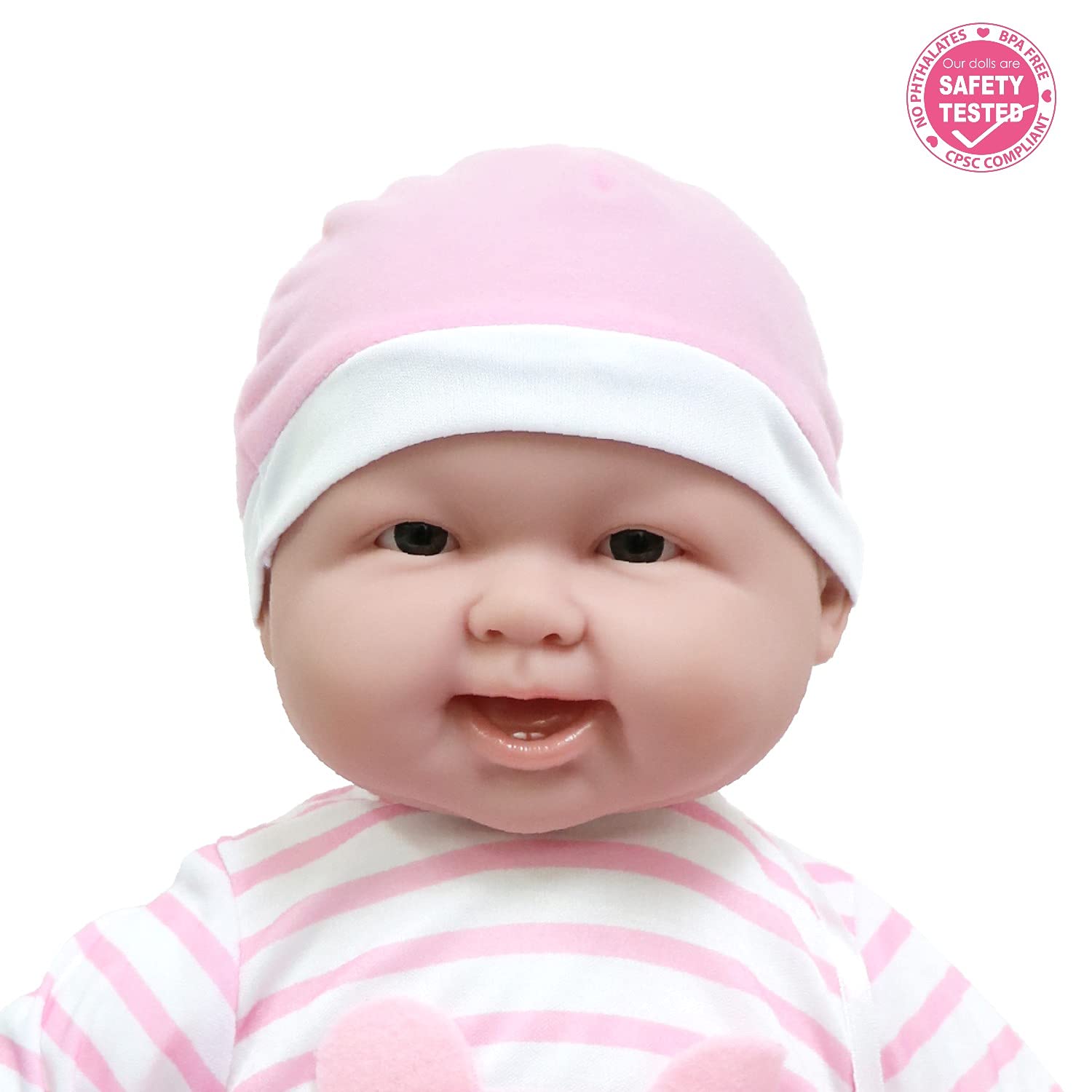 JC Toys ‘Lots to Cuddle Babies’ 20-Inch Pink Soft Body Baby Doll and Accessories Designed by Berenguer, Pink - caucasian