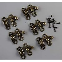 10 Pieces Antique Bronze Swing Lock Clasp Swing Bag Clasp Lock Box Latch Closure Chest Suitcase Case Swing Hook Clasp with screws
