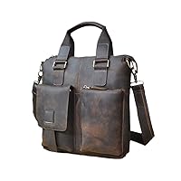 Men Leather Retro Business Briefcase Casual 12