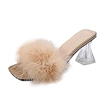 Flip Flop Sandals For Women Platform Ladies Fashion Summer Solid Down Square Head Open Toe Thick High Heel Sandals