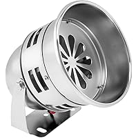Vixen Horns Loud Electric Motor Driven Metal Alarm/Siren (Air Raid) 12V Chrome Plated VXS4006C
