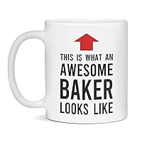 Awesome Baker Mug, Gift for Baker, Worlds best Baker, 11-Ounce White