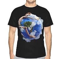 Lil Rapper Dicky Singer Earth T Shirt Mens Classic Sports Tee Round Neckline Short Sleeve Clothes Black