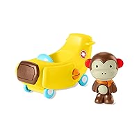 Toddler Cause & Effect Toy for Toddlers 2+, Car Plane Toy with Monkey Figurine, Zoo Crew