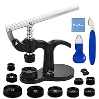 EasyTime Watch Repair Press Tool Set Watch Repair Kit 16pcs Suitable for Size 18mm to 50mm with Watch Case Open Pry Case Closer for Battery Replacement