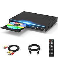 Blu Ray DVD Player, 1080P Home Theater Disc System, Play All DVDs and Region A 1 Blu-Rays, Support Max 128G USB Flash Drive + HDMI / AV / Coaxial Output + Built-in PAL/NTSC with HDMI /AV Cable