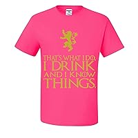 Thats What I Do I Drink and I Know Things Logo Fashion Graphic Mens T-Shirts