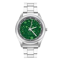 St. Patrick's Day Horseshoe Clover Fashion Classic Wrist Watches for Men Casual Business Dress Watch Gifts