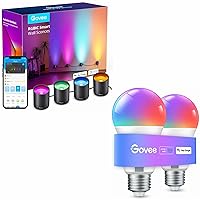 Govee RGBIC Smart Wall Sconces Bundle Smart Light Bulbs 1200 Lumens
