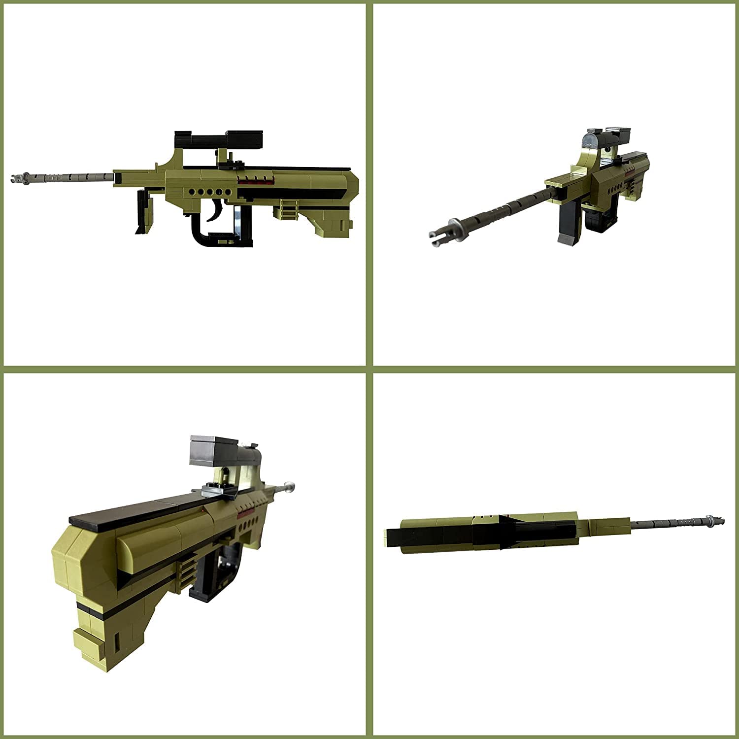 QMAN Building Block Gun, 3-in-1 Simulation Blaster Building Blocks with Bullets Military Weapon Building Set Model for Kids,202 PCS
