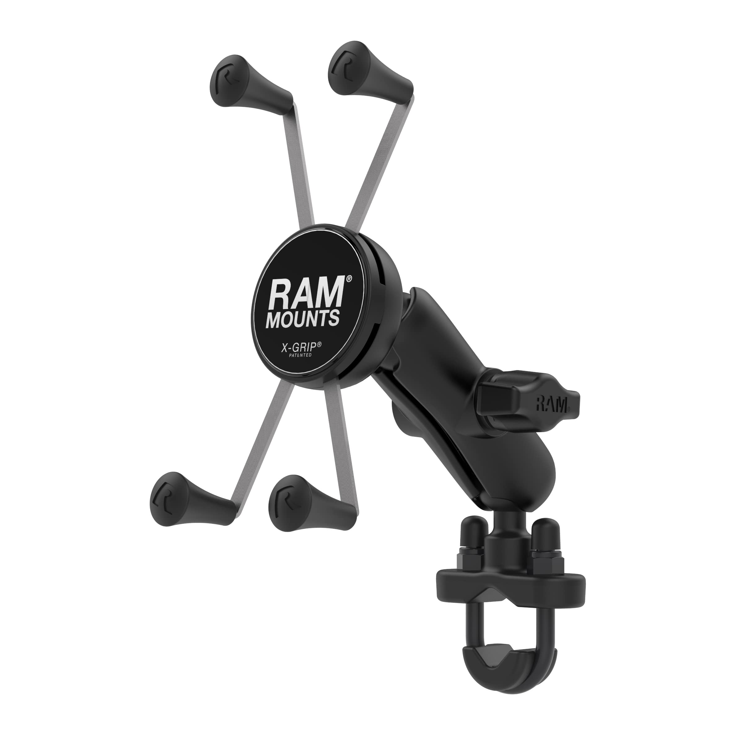 RAM Mounts X-Grip Large Phone Mount with Handlebar U-Bolt Base RAM-B-149Z-UN10U with Medium Arm for Motorcycle, ATV/UTV, Bike
