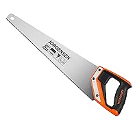 JORGENSEN 20 Inch Pro Hand Saw, 11 TPI Fine-Cut Ergonomic Non-Slip Aluminum Ultrasonic Welding Handle for Sawing, Trimming, Gardening, Woodworking, Drywall, Plastic Pipes
