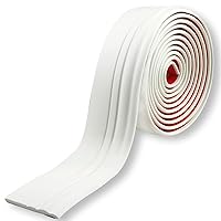 Duzzy Flexible Baseboards Molding Trim, 4 Inch(W) x 16.4 Feet(L) Self-Adhesive Wall Base Boards Moulding Trim Molding, Peel and Stick for Cove (Cream White)