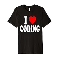 I Heart (Love) Coding Computer Programmer Videogame Premium T-Shirt