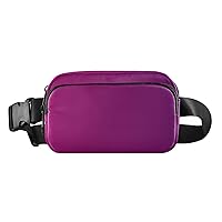 Purple Gradient Belt Bag for Women Men Water Proof Fanny Bag with Adjustable Shoulder Tear Resistant Fashion Waist Packs for Outdoor Sports