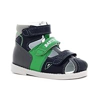 Boys Orthopedic Leather High Sandals Fisherman Style 86792/C40 Ocean Green (Toddler/Little Kid)