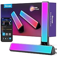 Govee Smart Light Bars, RGBICWW Smart LED Lights with 12 Scene Modes and Music Modes, Bluetooth Color Light Bar for Entertainment, PC, TV, Mood Lighting for Room Decoration
