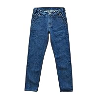 Men's Washed Jeans Distressed Tapered Zip Fly Trousers