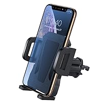 Miracase Air Vent Phone Holder for Car[Metal Hook Clip], Hands Free Universal Automobile Cell Phone Mount Fit for iPhone 15 Series/iPhone 14/13 Series and All Smartphones,Black