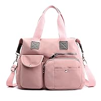 huaCCG Women's Handbag, Crossbody Shoulder Bag, Water Repellent, Shoulder Bag, Nylon Bag, Compact, Many Pockets, Mother's Bag, Tote Bag, Multifunctional, Lightweight, Women's Bag, Casual, School