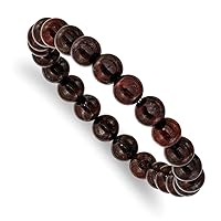 Chisel 8mm Red Agate Beaded Stretch Bracelet Jewelry for Women
