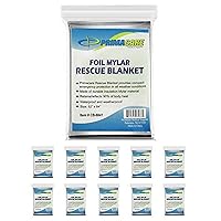 Primacare HB-10 Emergency Foil Mylar Thermal Blanket (Pack of 10), 52