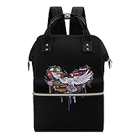Peace by Jody Steel Wide Open Designed Diaper Bag Waterproof Mommy Bag Multi-Function Travel Backpack Tote Bags