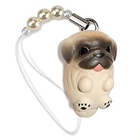 Pet Lovers Hand-Made Dog Beads Cell Phone Strap Pekingese Fawn