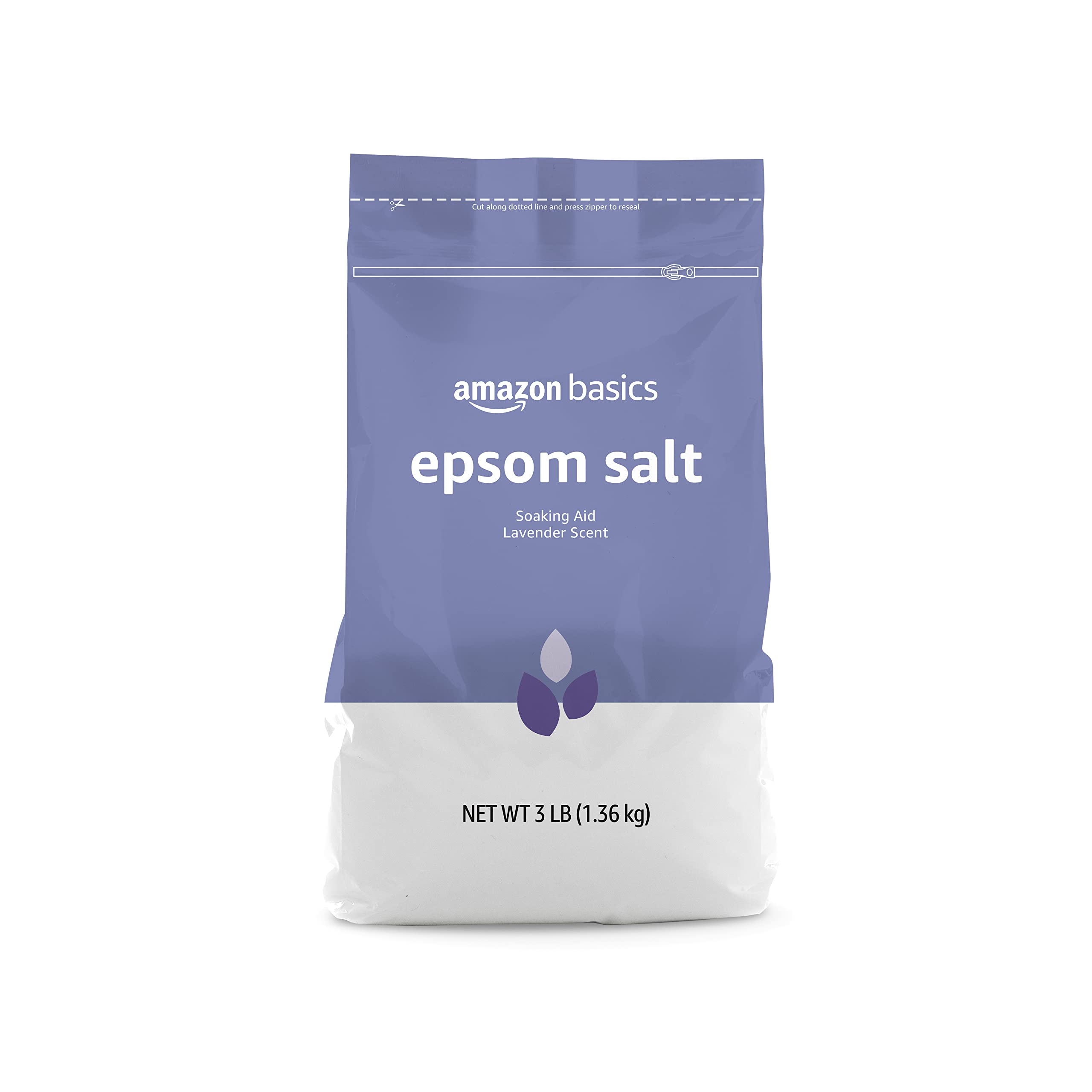 Amazon Basics Epsom Salt Soaking Aid, Lavender Scented, 3 Pound, 6-Pack (Previously Solimo)