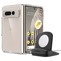 Spigen Ultra Hybrid Designed for Pixel Fold Case and S354 Stand Designed for Google Pixel Watch Charger Stand