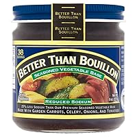 Better Than Bouillon All Natural Reduced Sodium Vegetable Base, Made with Seasoned Vegetables, Makes 9.5 Quarts of Broth, 38 Servings 8 Ounce (Pack of 1)
