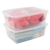 Citylife 5.3 QT 8 Packs Plastic Small Storage Bins with Latching