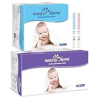 Easy@Home Ovulation Test Strips 50-Pack + Pregnancy Test Strips Kit: 100-Pack