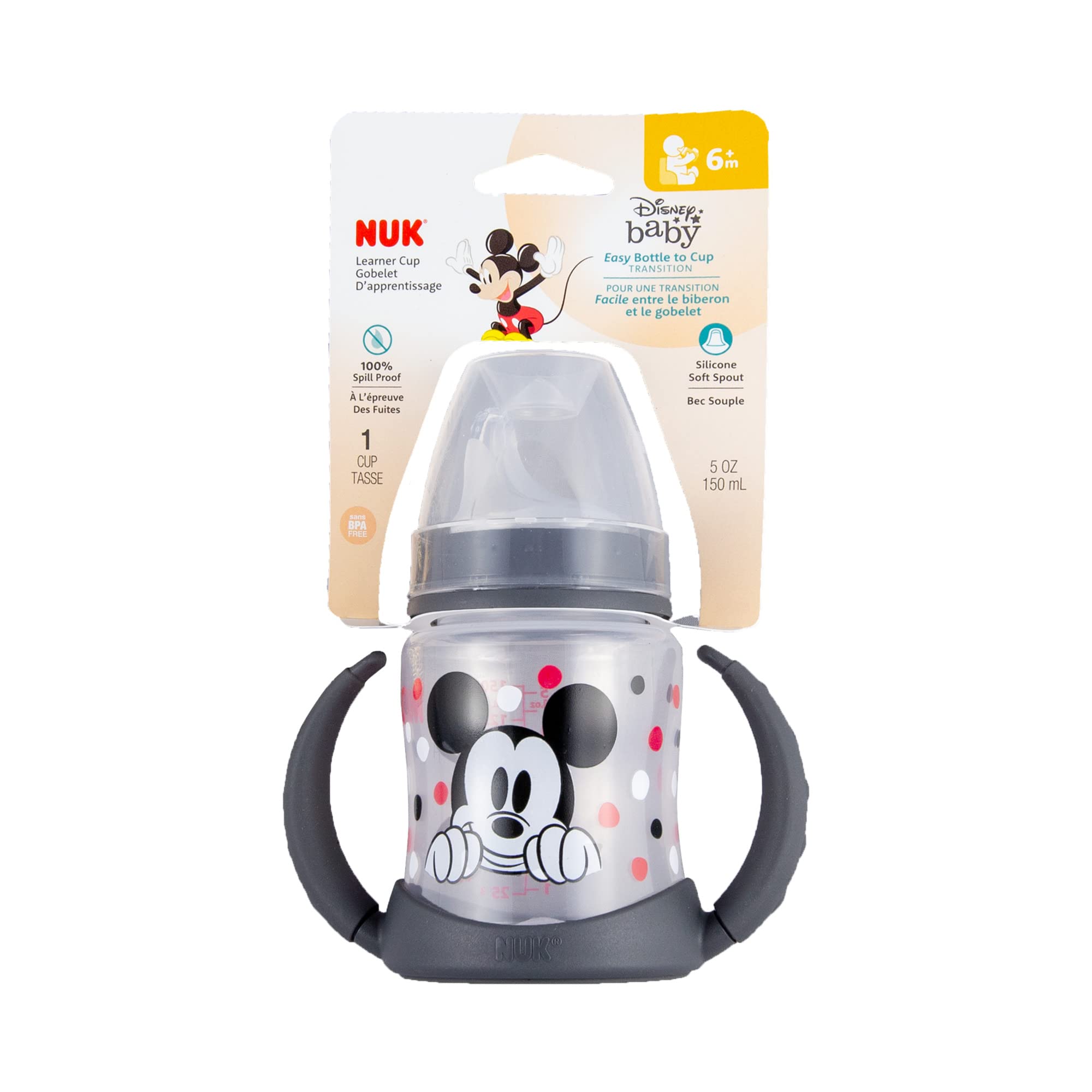 NUK Disney Learner Sippy Cup, Mickey Mouse, 5 Oz 1Pack