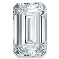 Loose Moissanite Diamond Stone Use For Pendant/Rings/Earrings/Jewelry For Men/Women By RINGJEWEL (Emerald Shape, 1.58 Ct, VVS1, White H-I Color)