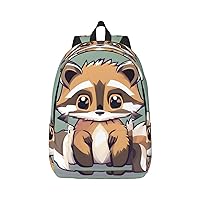 Cartoon cute raccoon Stylish And Versatile Casual Backpack,For Meet Your Various Needs.Travel,Computer Backpack For Men