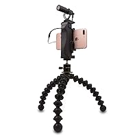 Padcaster Verse Vlogger, Handheld Kit for Smartphones with G-POD Ball-Head Tripod and Self-Powered Mini Microphone