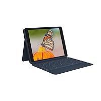 Logitech Rugged Combo 3 iPad Keyboard Case with Smart Connector for iPad (7th, 8th and 9th Generation) for Education - Classic Blue