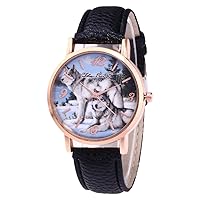Ainiyo Women's watch, women's watch, women's watch, women's watch, analogue quartz bracelet, modern brands, classic jewellery, girlfriend, women, mum, Black