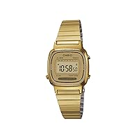 CASIO Women's CLASSIC VINTAGE Quartz Watch with Stainless Steel Strap, Gold, 10 (Model: LA670WGA-9)