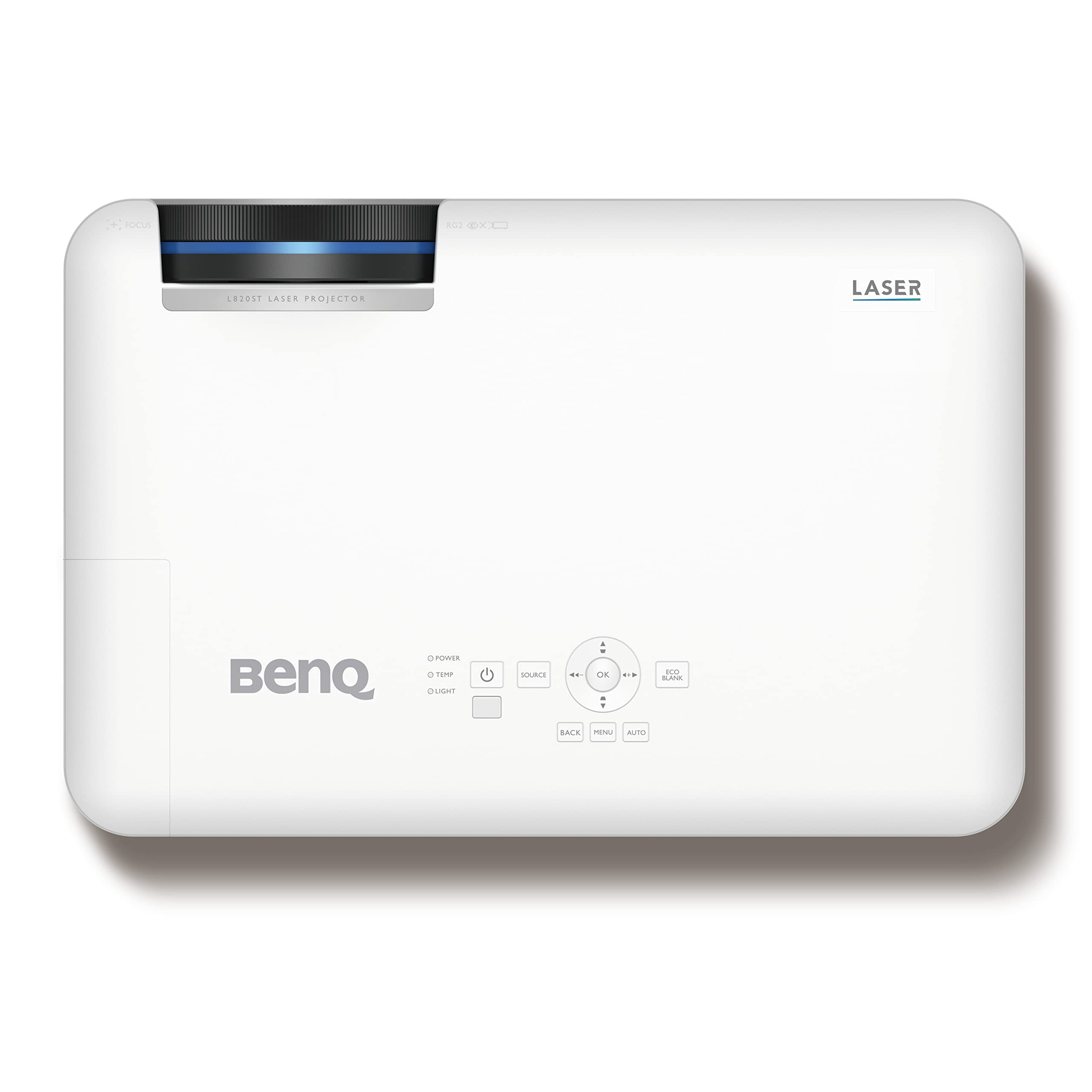 BenQ LH820ST 1080P Short Throw Laser Business Projector | 3600 Lumens | 3,000,000:1 Contrast Ratio | IP5X Dustproof Light Source | 2D Keystone | Corner Fit | Golf Simulation