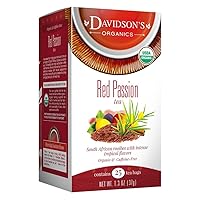 Davidson's Organics, Red Passion, 25-count Tea Bags, Pack of 6