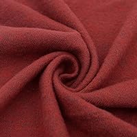 Texco Inc Poly Rayon Spandex Jersey with Merino-Like Wool Hacci Brush /2-Way Stretch/Knit, Apparel Fabric, Brick Chambray 1 Yard