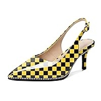 YODEKS Slingback Kitten Heels Women's Pointed Toe Low Heel Pumps 2.5 Inch Shoes US Size 5-13
