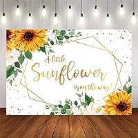 Avezano Sunflower Baby Shower Background A Little Sunflower is on The Way Backdrop 7x5ft Gold Sprinkle Dots Baby Shower Dessert Table Supplies