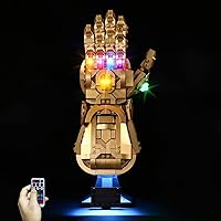 LED Light Kit for Lego Marvel 76191 Infinity Gauntlet Collectible Building Kit, Lighting Set Compatible with Lego Thanos Hand Gauntlet Model (Lights Only, No Lego Models)