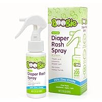 Diaper Rash Cream Spray by Boogie Bottoms, Travel Friendly No-Rub Touch Free Application for Sensitive Skin, from The Maker of Boogie Wipes, Over 200 Sprays per Bottle, 1.7 oz